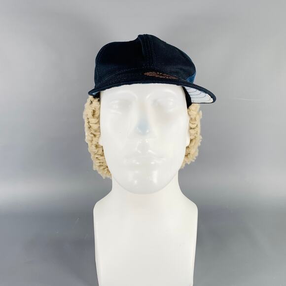 KAPITAL Size 7 1/2 Indigo Mixed Fabrics Patchwork Cotton Hat - Picture 2 of 9